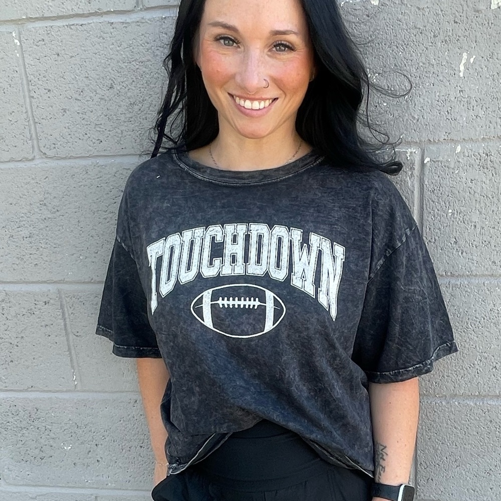 Oversized cropped football Tee